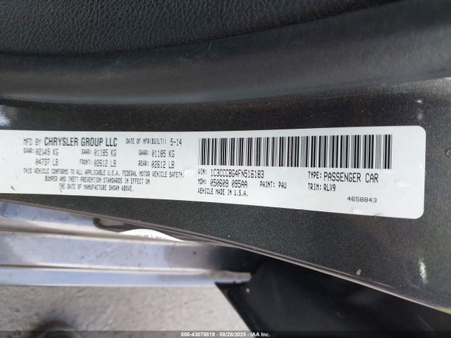 1C3CCCBG4FN516183 Chrysler 2015
