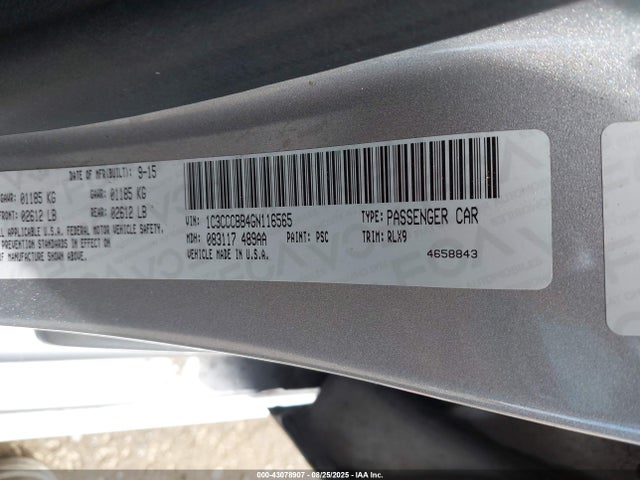 Chrysler 200 2016 1C3CCCBB4GN116565 Image 9