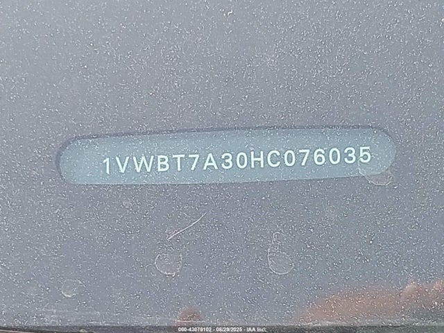 1VWBT7A30HC076035 Volkswagen 1.8 tsi