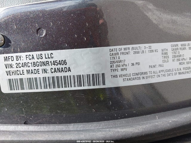 Chrysler 2022 2022 2C4RC1BG0NR145406 Image 9