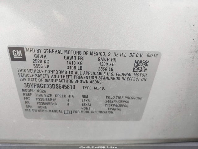 2013 CADILLAC SRX 3GYFNGE33DS645810 Photo 8