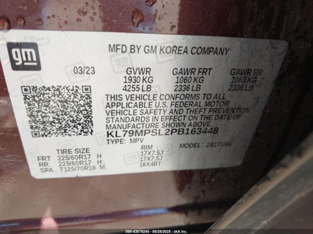 2023 CHEVROLET TRAILBLAZER KL79MPSL2PB163448 Photo 8