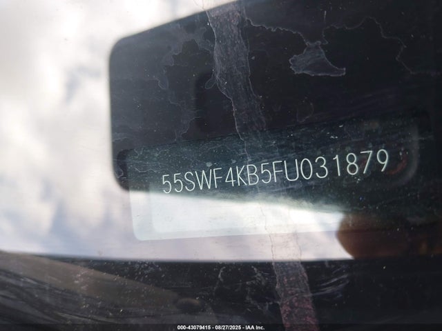 43079415 :رقم المزاد ، 55SWF4KB5FU031879 vin ، 2015 Mercedes-benz C 300 4matic/luxury 4matic/sport 4matic مزاد بيع