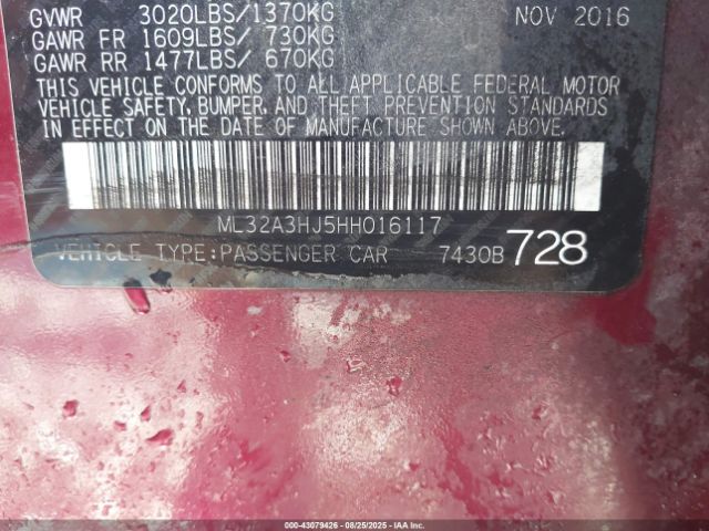 2017 MITSUBISHI MIRAGE ML32A3HJ5HH016117 Photo 8