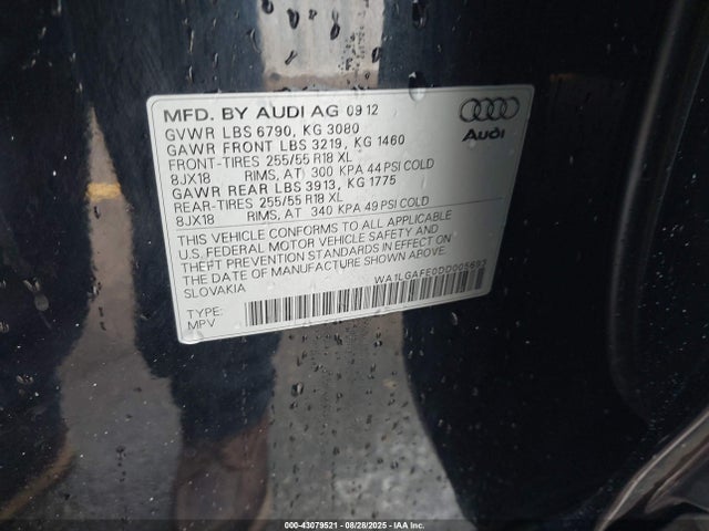 2013 AUDI Q7 WA1LGAFE0DD005693 Photo 8