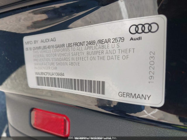 2018 AUDI A5 WAUBNCF56JA108484 Photo 8