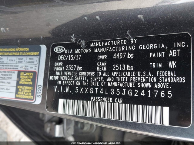 5XXGT4L35JG241765 KIA gdi