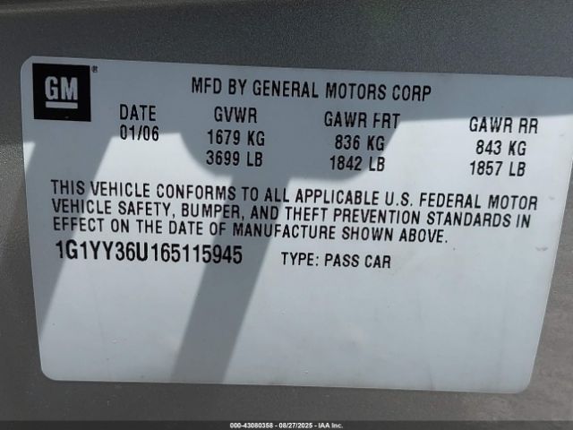 2006 CHEVROLET CORVETTE 1G1YY36U165115945 Photo 8