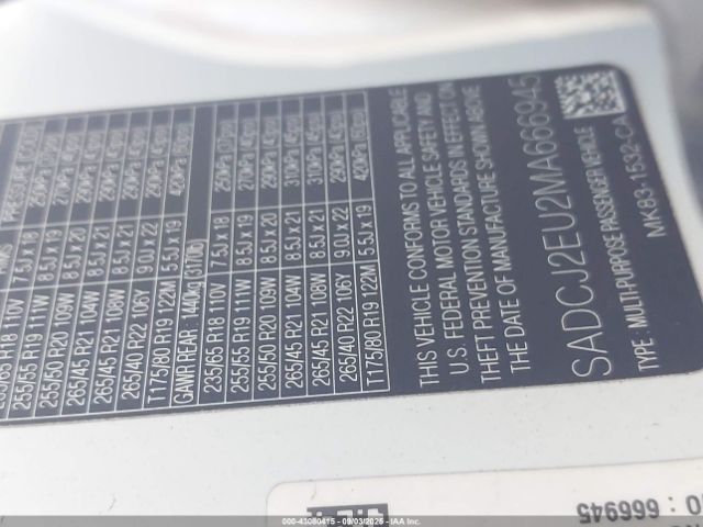 2021 JAGUAR F-PACE SADCJ2EU2MA666945 Photo 8