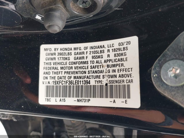 19XFC1F36LE011394 Honda l15b7