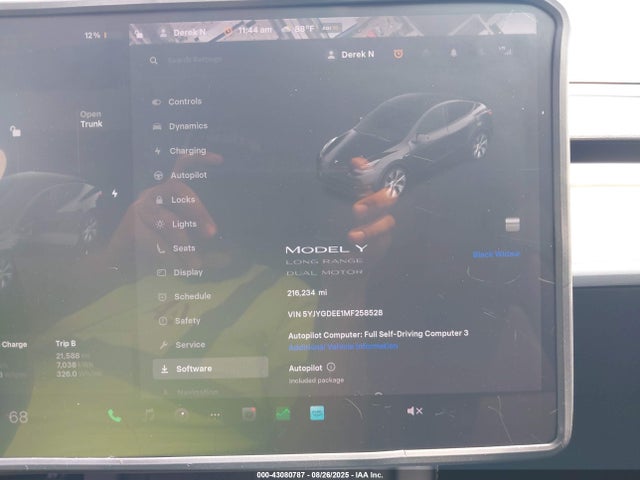 43080787 :رقم المزاد ، 5YJYGDEE1MF258528 vin ، 2021 Tesla Model Y Long Range Dual Motor All-wheel Drive مزاد بيع