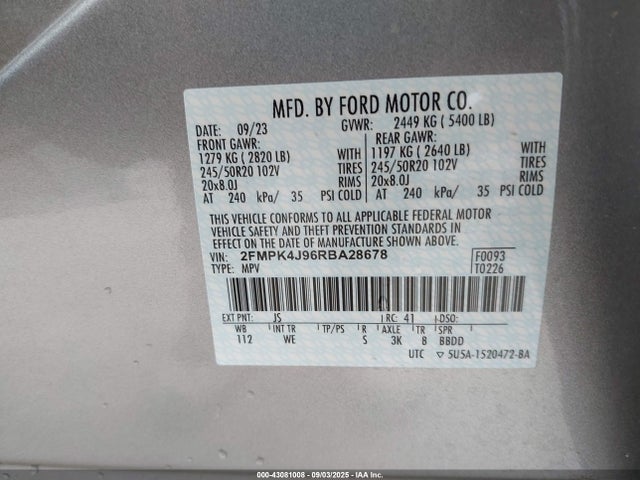 Ford gtdi 2024 2FMPK4J96RBA28678 Image 9
