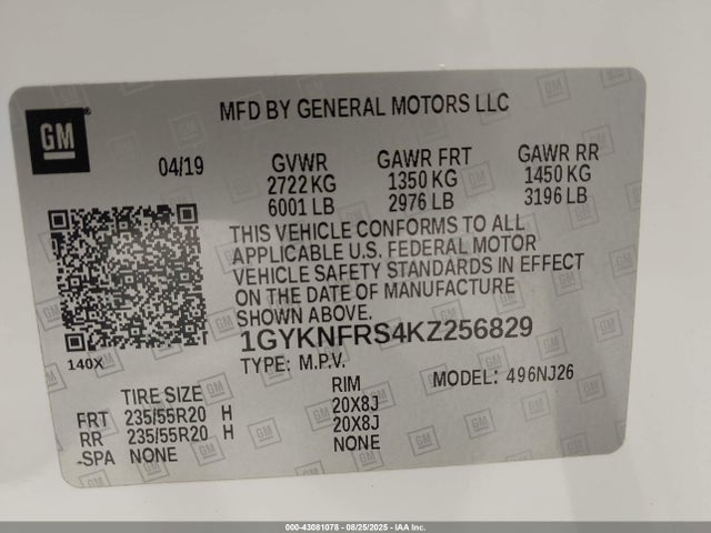 2019 CADILLAC XT5 1GYKNFRS4KZ256829 Photo 8