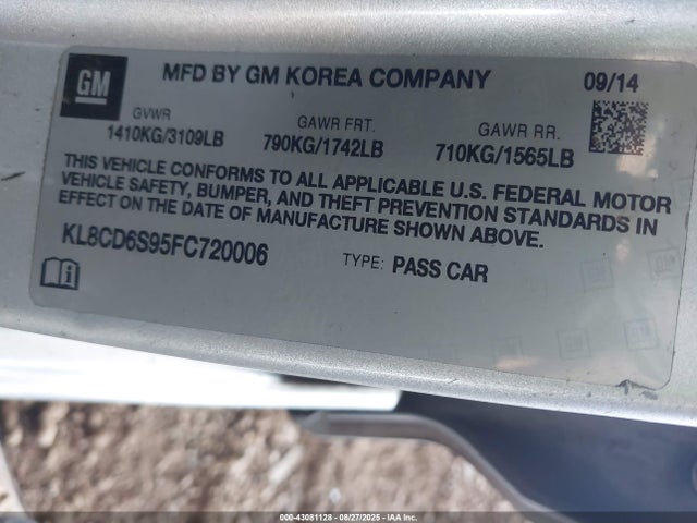 Chevrolet ll0 2015 KL8CD6S95FC720006 Image 9
