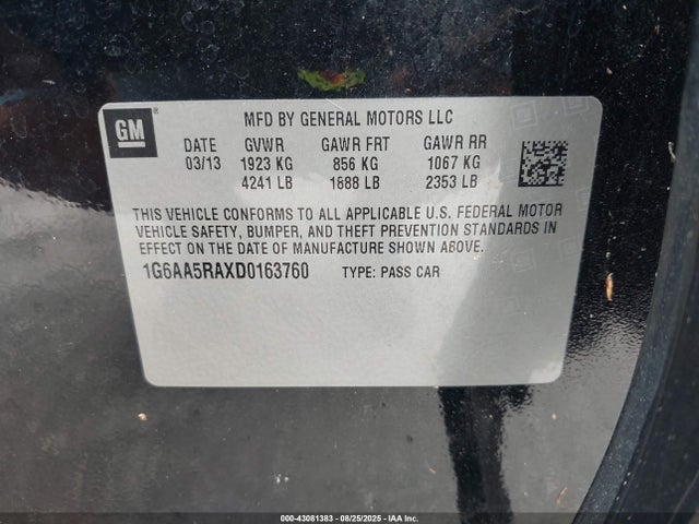 2013 CADILLAC ATS 1G6AA5RAXD0163760 Photo 8