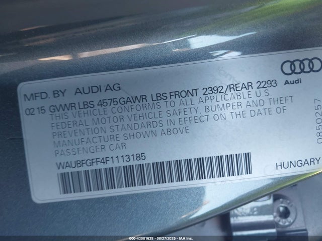 2015 AUDI A3 WAUBFGFF4F1113185 Photo 8