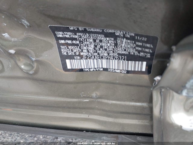 2023 Subaru Forester Premium მანქანა იყიდება აუქციონზე, vin: JF2SKAECXPH426321, აუქციონის ნომერი: 43081713
