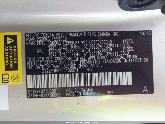 2014 LEXUS RX 350 2T2ZK1BA1EC138071 Photo 8