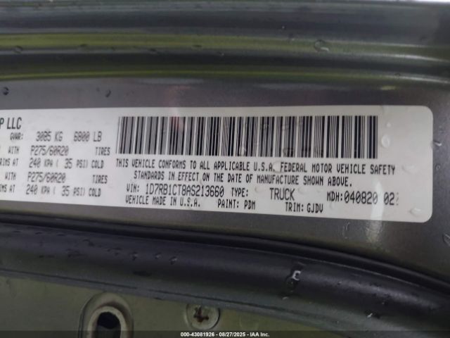 2010 DODGE RAM 1500 1D7RB1CT8AS213660 Photo 8