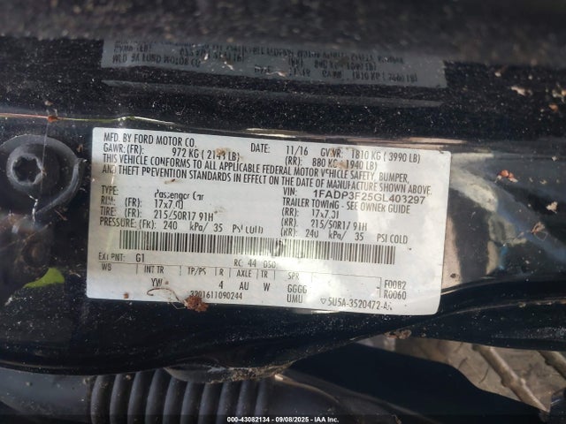 Ford Focus 2016 1FADP3F25GL403297 Image 9