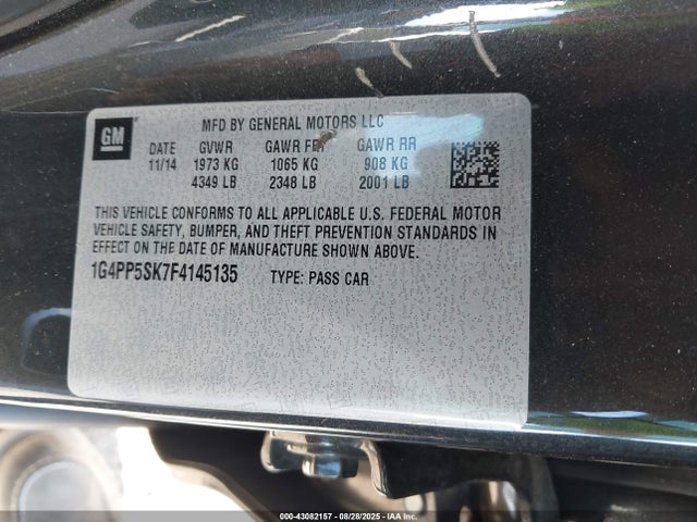 Buick lea 2015 1G4PP5SK7F4145135 Image 9