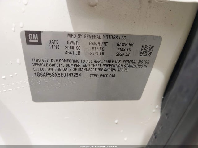 2014 CADILLAC CTS 1G6AP5SX5E0147254 Photo 8