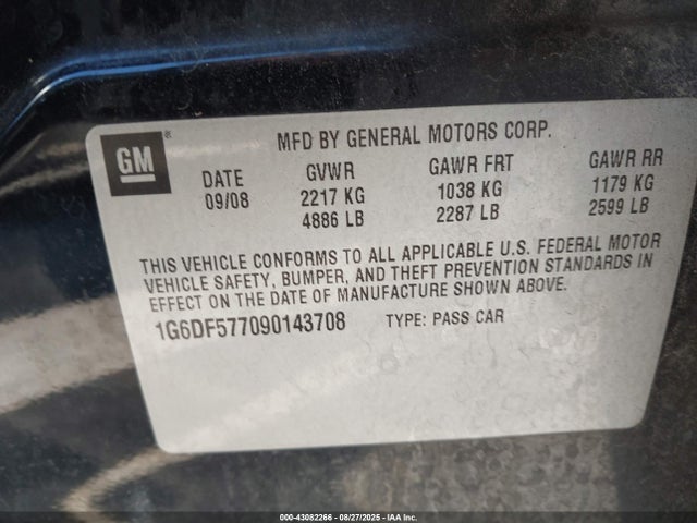 2009 CADILLAC CTS 1G6DF577090143708 Photo 8