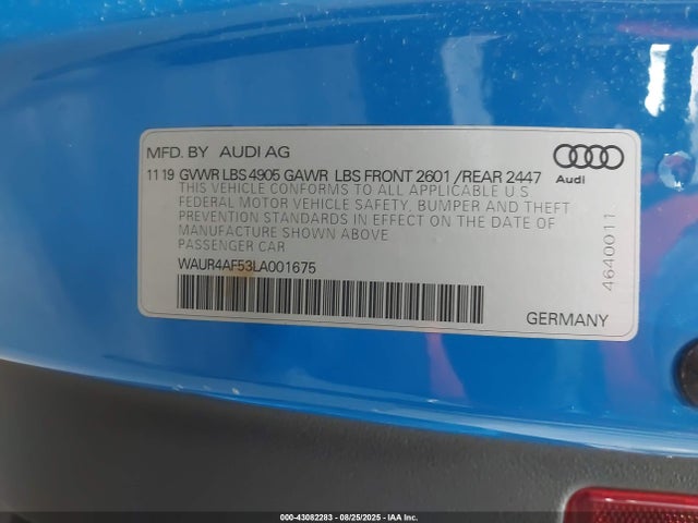 Audi S5 2020 WAUR4AF53LA001675 Image 9