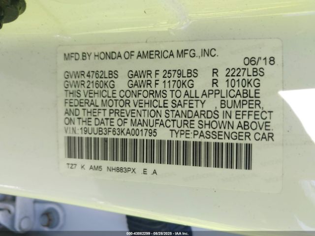 2019 ACURA TLX 19UUB3F63KA001795 Photo 8