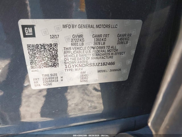 2018 CADILLAC XT5 1GYKNDRS3JZ182466 Photo 8