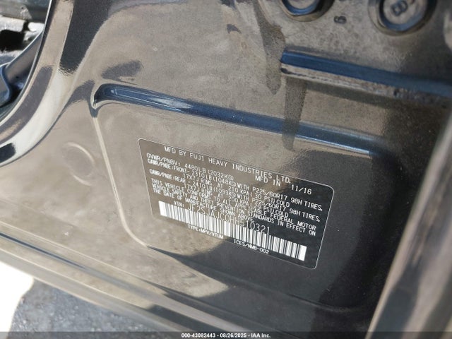 Subaru naturally aspirated u5 2017 JF2SJAJC0HH510321 Image 9