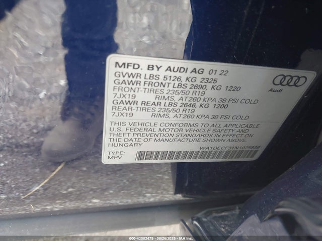 2022 AUDI Q3 WA1DECF31N1075839 Photo 8