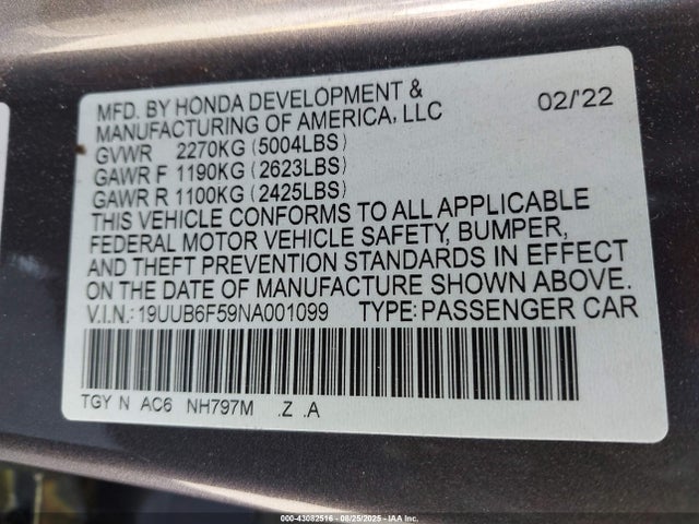 2022 ACURA TLX 19UUB6F59NA001099 Photo 8