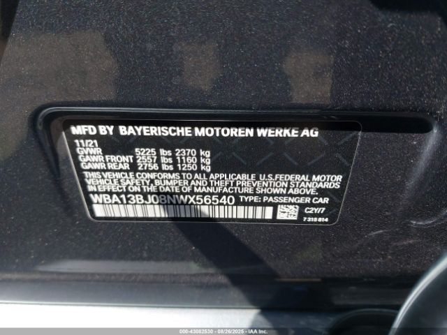 2022 BMW 530 WBA13BJ08NWX56540 Photo 8