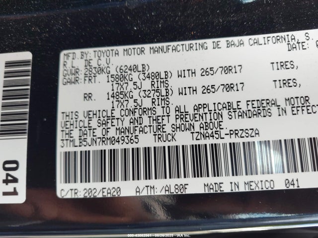 Toyota t24a-fts 2024 3TMLB5JN7RM049365 Image 9