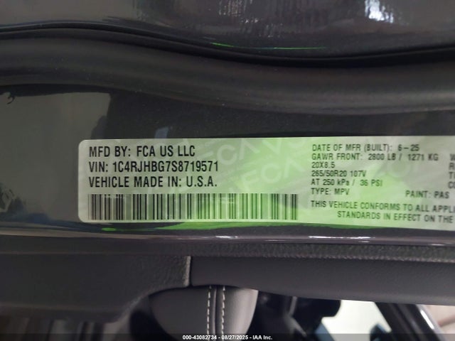 1C4RJHBG7S8719571 Jeep 2025