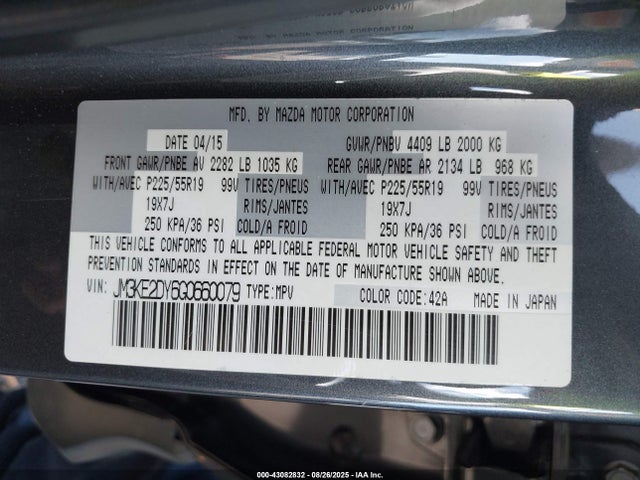 Mazda py 2016 JM3KE2DY6G0660079 Image 9