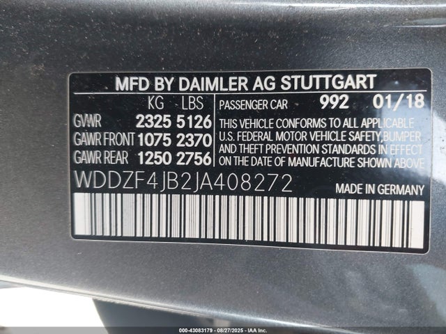 Mercedes-Benz m274 2018 WDDZF4JB2JA408272 Image 9