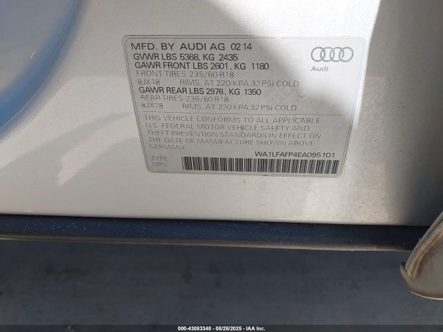 2014 AUDI Q5 WA1LFAFP4EA095101 Photo 8