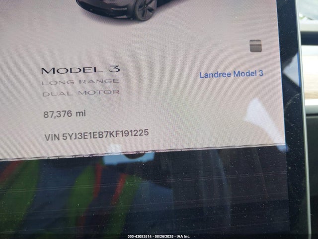 2019 TESLA MODEL 3 5YJ3E1EB7KF191225 Photo 6
