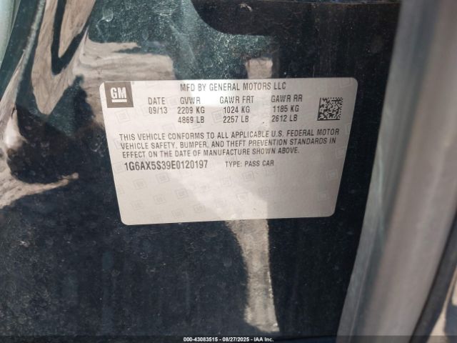 2014 CADILLAC CTS 1G6AX5S39E0120197 Photo 8