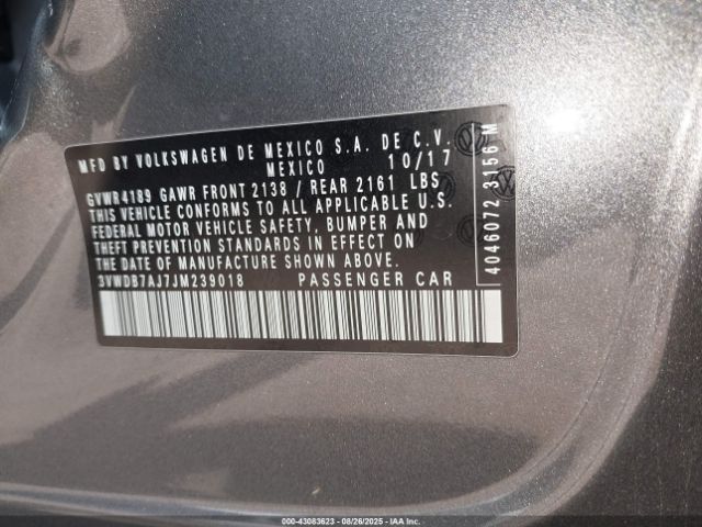 2018 VOLKSWAGEN JETTA 3VWDB7AJ7JM239018 Photo 8