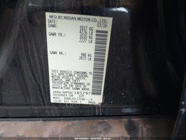 1N4AL3AP5GC185797 Nissan Altima