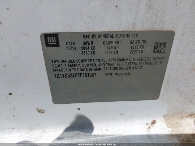 Chevrolet lkw 2015 1G11D5SL6FF151937 Image 9