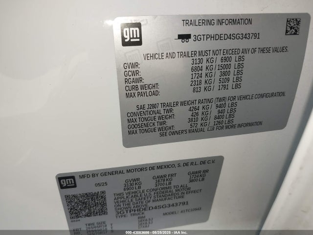 GMC l84 2025 3GTPHDED4SG343791 Image 9