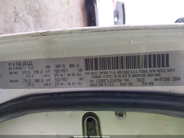 RAM 1500 2018 1C6RR6FTXJS347740 Image 9