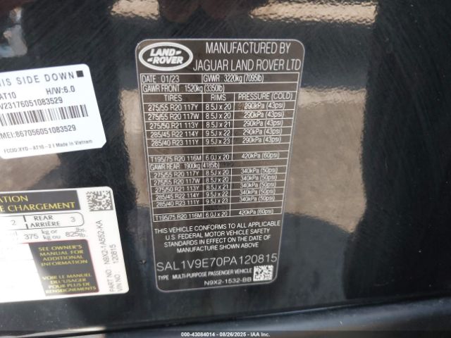 2023 LAND ROVER RANGE ROVER SPORT SAL1V9E70PA120815 Photo 8