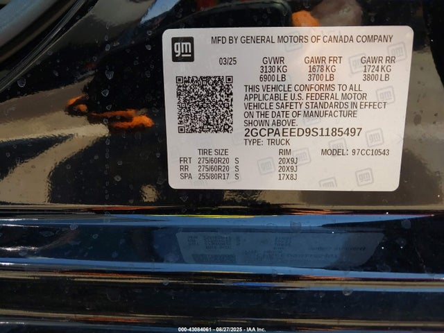 2GCPAEED9S1185497 Chevrolet l84