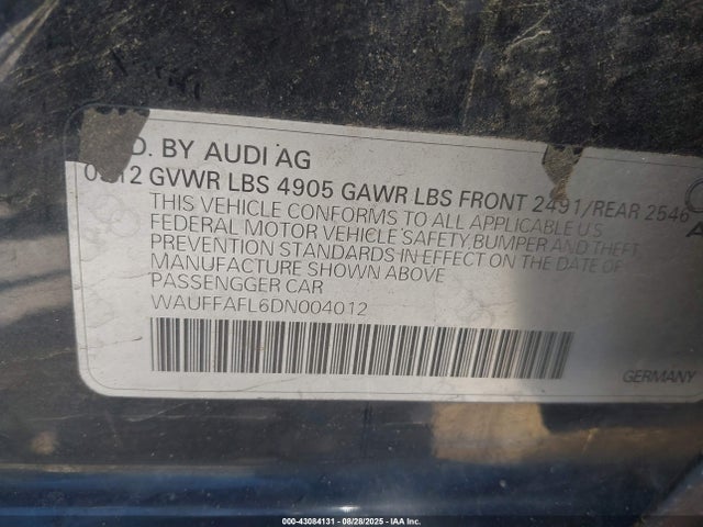2013 AUDI A4 WAUFFAFL6DN004012 Photo 8