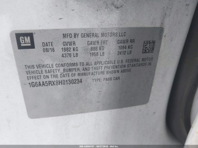 2017 CADILLAC ATS 1G6AA5RX8H0130234 Photo 8